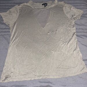 Rue21 Cream Short Sleeve Tee